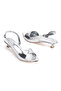 Women's Open Back Casual Low Heel Shoes Silver - 3