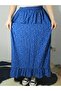 Viscose Fabric Skirt with Elastic Waist and Single Layer Ruffles at the Bottom, 100% Cotton, Size 36-44