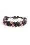 Obsidian Amethyst Double Row Knitted Bracelet (6 mm)