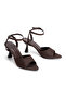 Women's 7 cm Heeled Single Strap Shoes Brown