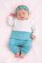 Baby Set 0-3 Months Premature Baby Top and Bottom Set 2-Piece Baby Set Newborn One Size - 2