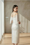 Strapless Pencil Wedding Dress with Slit, Crepe Fabric, Lined, Midi Length, Stylish Evening Dress - 5