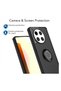 Tecno Camon 30 Cl6 Compatible Case with Ring Stand Extra Shock Protection Hard Silicone Cover - Black - 4