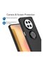 Realme 12 Pro Compatible Case with Ring Stand Extra Impact Protection Hard Silicone Cover - Black - 5
