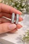 Zircon Stone Silver Color Hoop Earrings |   Suyolu Model Steel Women's Earrings |   Stylish & Daily Use