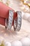 Zircon Stone Silver Color Hoop Earrings |   Suyolu Model Steel Women's Earrings |   Stylish & Daily Use - 2