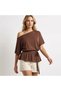 Women's Boat Neck Gipeli Bat Sleeve Viscose Trik Sweater 12466.Vrt - 3