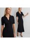 Women's Polo Collar Button Detail Camisole Viscose Knitwear Dress 12438 - 3