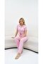 Women's Polo Collar Zipper Detail Modal Touch Bottom-Top Set 26020 - 2