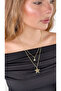 Three Row Chain Necklace with Star Figure - 2