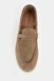 Bery Rome Beige Genuine Suede Flat Sole Women's Loafer - 6