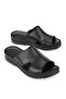 , Women's Genuine Leather Comfort Slippers 1611051Z704 Black - 2