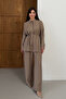 Oversize Shirt Collar Lace-Up Loose Cut Double Hijab Set 3195 – Special Series - 6
