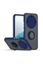 Honor X9A Compatible Case with Ring Stand Extra Impact Protection Hard Silicone Cover - Navy Blue