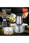 FC 3222 2L 2in1 Food Chopper 350W Double Bowl Glass & SS 4 Blade 2 Speed Overheat Protector