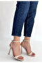 Jowin Beige Patent Leather Heeled Ankle Boots in Belt Sizes - 3