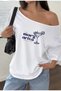 Margarita Printed Oversized Women's Boat Neck T-Shirt
