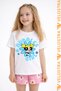 Girl's Cartoon Character Printed Oversize Comfortable Daily Use Combed Cotton T-Shirt