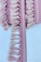 Pink and White Colored Knotted Fringe Ribbon Tassel - 3