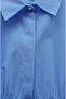 Beli Corseted Hidden Buttoned Belted Poplin Tunic - Blue - 4
