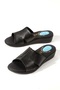Artı&Jel-5005 Orthopedic Gel Women's Black Slippers with Heel Spur Function - 6