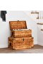 Storage Chest Set 2 Pieces Rough Mango Wood