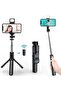 Selfie Stick Tripod with LED Fill Light 170cm, 3 in 1 Bluetooth Remote Wireless Selfie Stick Stand