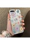 حافظة هاتف متوافقة مع iPhone 7 Plus/8 Plus، مزودة بنمط زهور أنيق وحماية ضد السقوط.