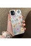 iPhone 12 Mini Compatible Stylish Flower Pattern Anti-Drop Protection Phone Case