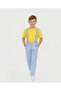 Boy's April 23 October 29 Outfit Yellow Round Neck T-Shirt - Blue Pants - Blue Suspender Set