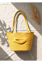 Helios Women's Hand and Shoulder Bag Durable Machine Washable Straw Modern Casual Beach Bag - 4