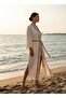 Ces Store Handmade Embroidered Linen Kaftan, 60% Linen 40% Cotton, Breathable Fabric - 4