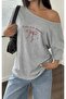 To Shine Printed Oversized Women's Boat Neck T-Shirt