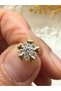 Minimal Emotional Studded Flower Steel Earrings for Girls and Women with Zircon Stone Gold 0.90 mm