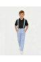 Boy's Blue Linen Trousers and Black Collared T-Shirt Set April 23-October 29 and Special Occasions