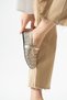 Rogue Genuine Leather Gold Knitted Detailed Daily Comfortable Women's Ballerina Shoes - 4