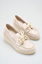 Beige Wedge Heel Daily Lace-Up Ballerina Shoes