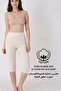 Women's Ecru 5-Piece Jacquard Below-Knee Underwear Shorts Bermuda,Net51A5 - 3