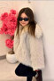 Girl's Cream Fur Jacket