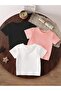 3-Piece Children's T-Shirt Set 100% Cotton Basic Unisex Comfortable Fit Oversize T-Shirt + Shorts Gift
