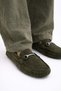 Men's Khaki Suede Genuine Leather Metal Buckle Loafer Daily Casual Shoes - Despina - 2