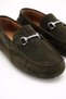 Men's Khaki Suede Genuine Leather Metal Buckle Loafer Daily Casual Shoes - Despina - 3