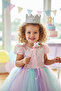 Girl's Glitter Crown and Magic Wand Set Princess Costume Accessory