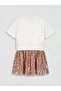 Ecru Sequined Girls' Dress - 3
