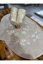 Bathroom Mat Set 3 Pieces 100% Cotton Embroidered Capiçino Oval Mat Set 70X120 cm - 6