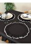 2Li Lune Embroidered Round Ruffled Linen Placemat / American Service - 6