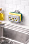 Sponge Holder with Suction Cup, Perforated Kitchen Sponge Hanger Organizer That Sticks to the Wall Inside the Sink - 2