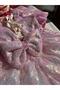 Eira Kids Lilac Sequined Sparkling Bow Detailed Princess Girl's Dress - 6