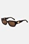 Women L6021S Rectangle Sunglasses, Dark Havana Brown - 3