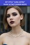 Zet Style Luna Astra Choker Necklace – Gothic Mystical Women's Necklace with Star Figure and Pearl Detail - 5